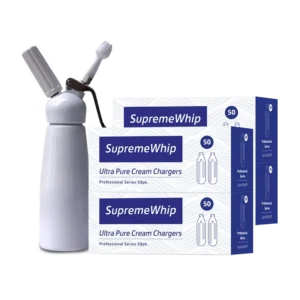 SupremeWhip 200 Cream Chargers and 0.5L Cream Whipper