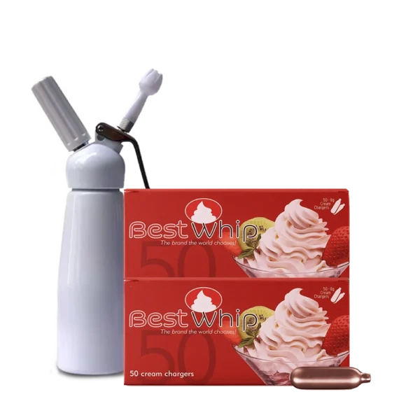 BestWhip 100 Cream Chargers & 0.5L Cream Whipper