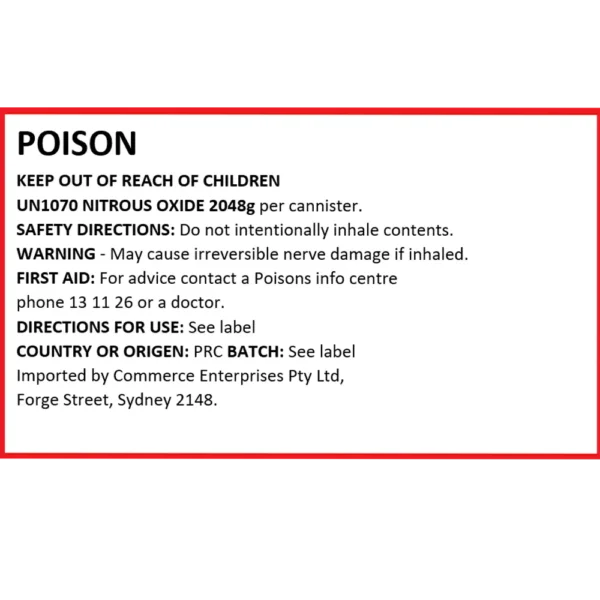 Poison Warning Label