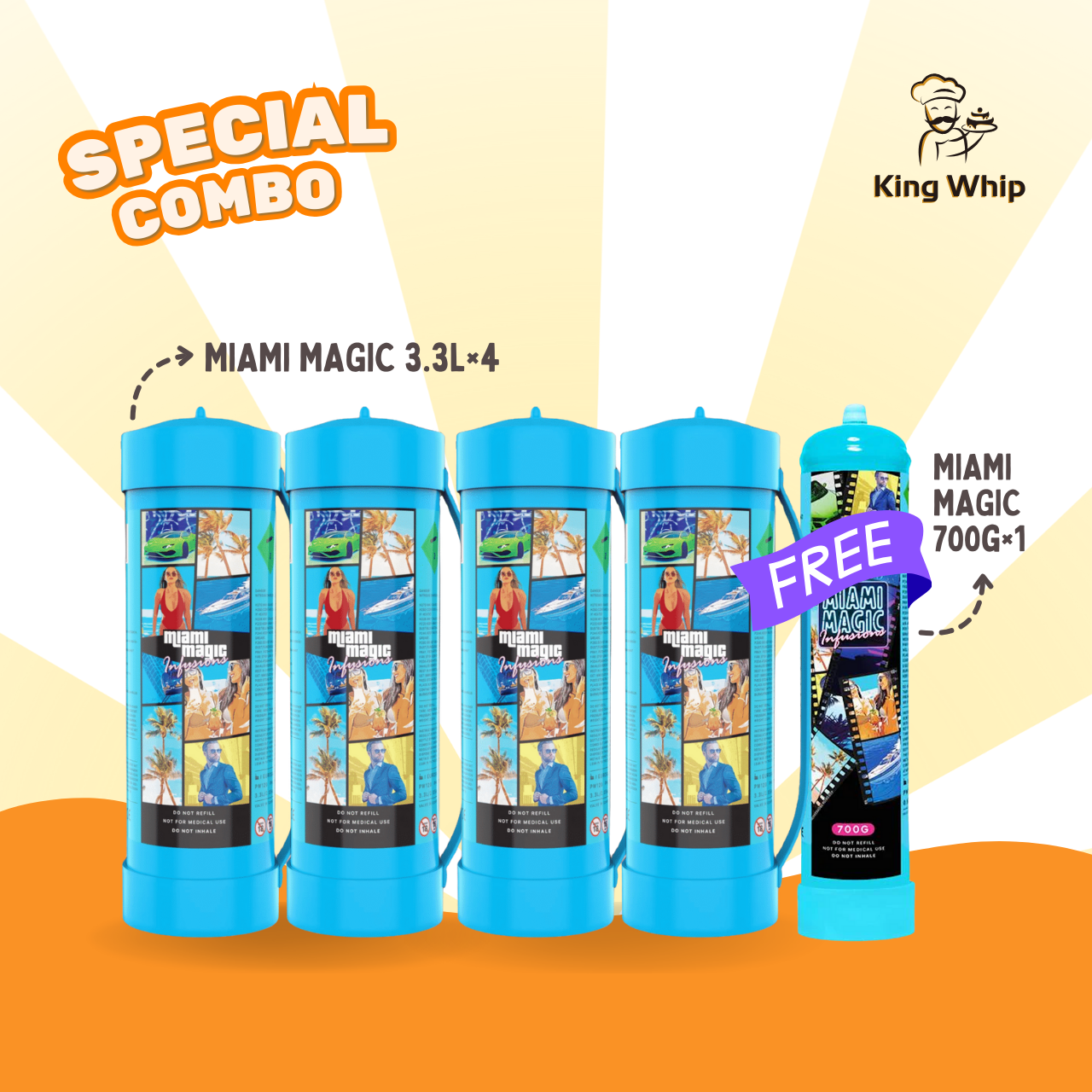 Special combo nang delivery Melbourne, buy 4 Miami Magic 3.3L get 1 free 700G.